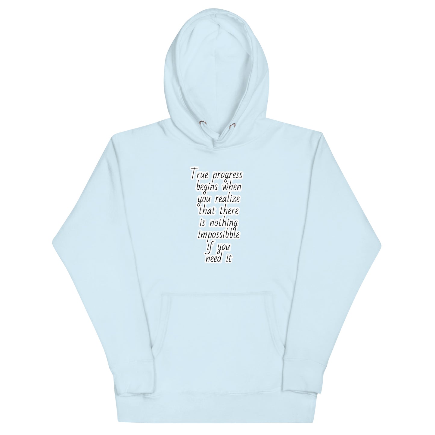 Motivational "True Progress" Hoodie