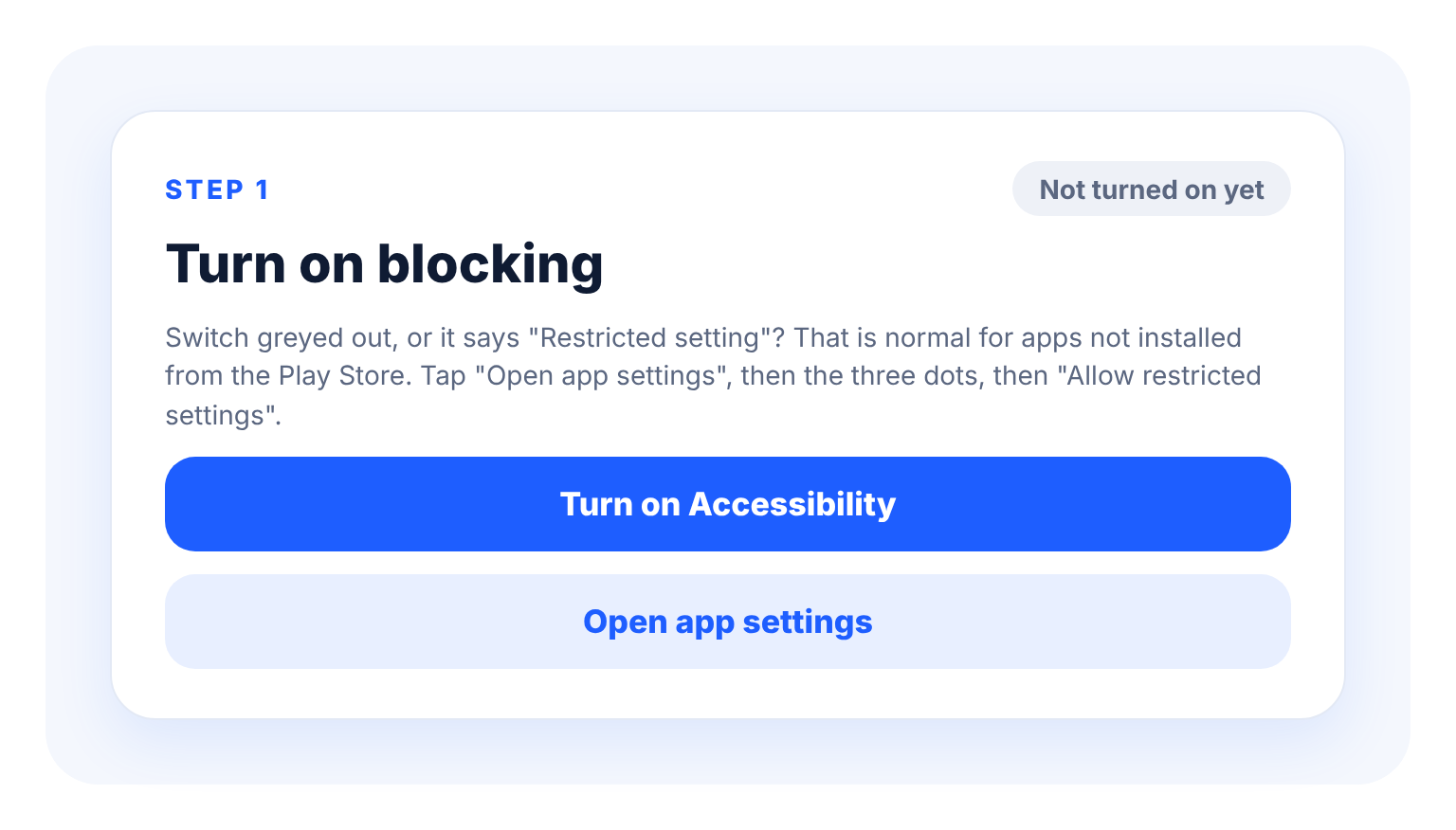 The Turn on blocking card